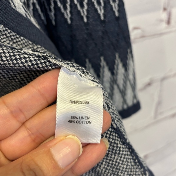 Pendleton blue Aztec Style Print one button Cardigan Size Large - Picture 6 of 7